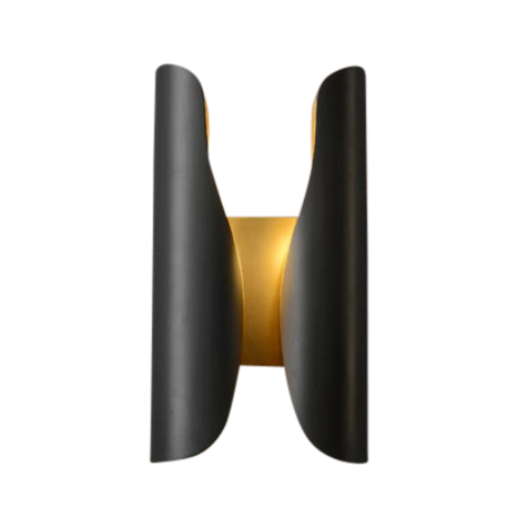 Xavia Twin Wall Black Column Lamp