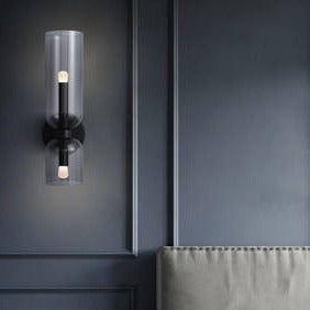 Talia Twin Wall Lamp with smoke glass