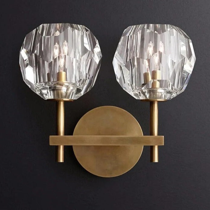 Howarth Twin Crystal Ball Wall Sconce