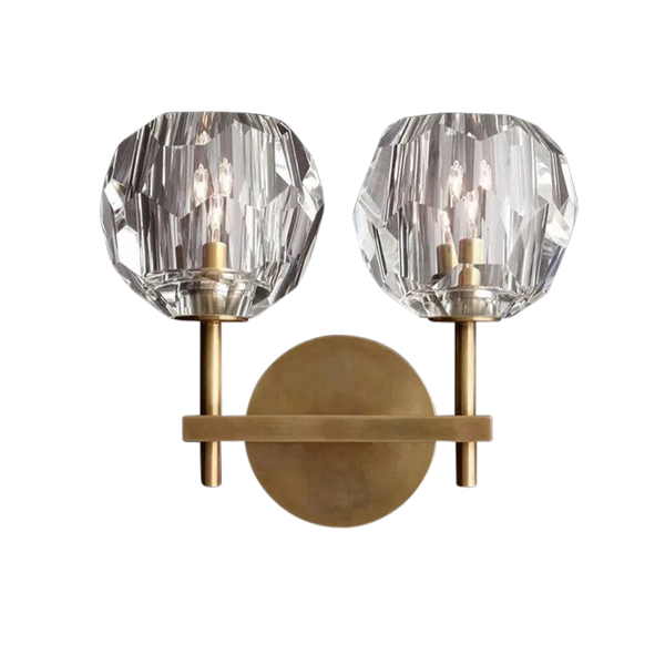Howarth Twin Crystal Ball Wall Sconce