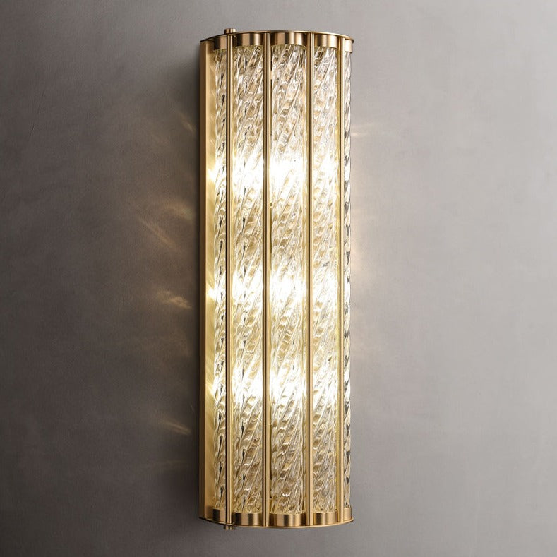 Hillston Spiral Glass Wall Lamp (D180mmx600mm)