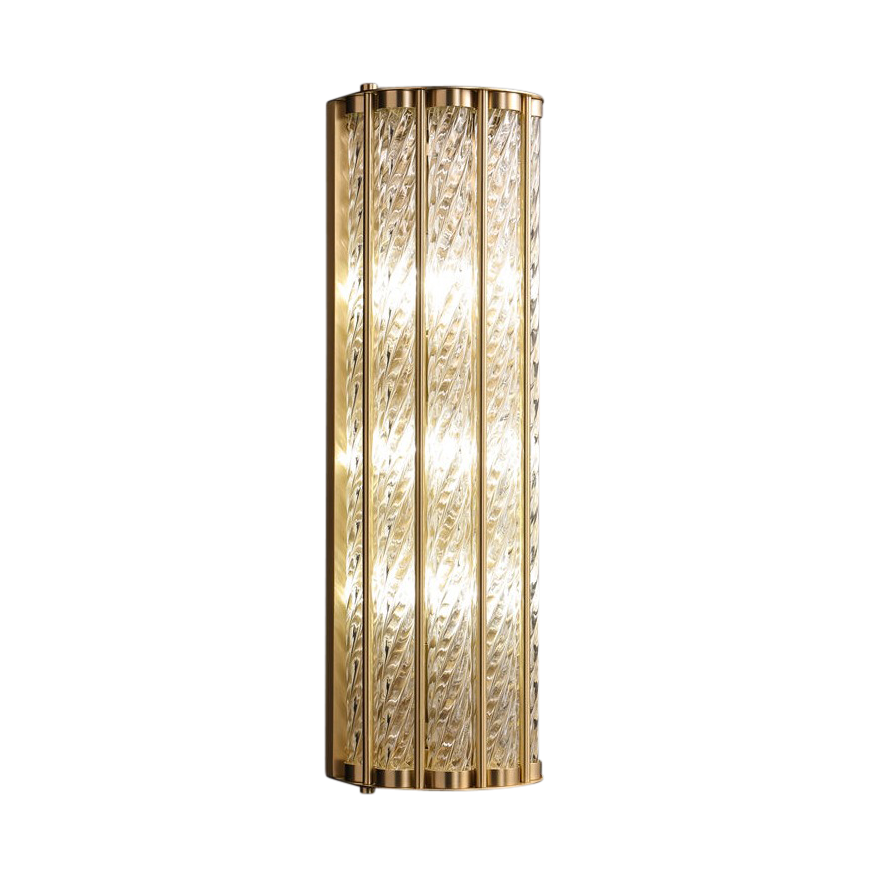 Hillston Spiral Glass Wall Lamp (D180mmx600mm)
