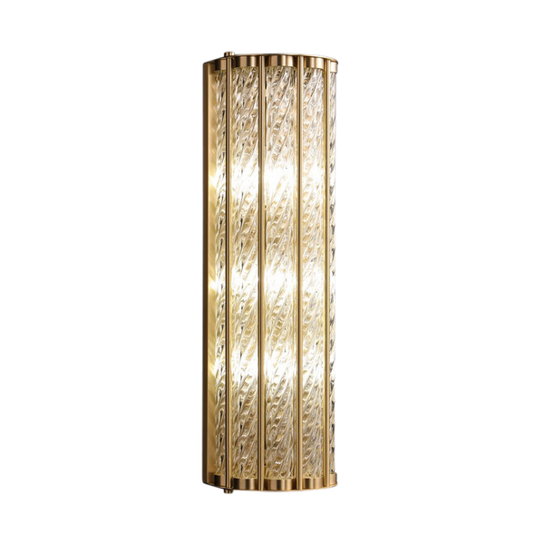 Hillston Spiral Glass Wall Lamp (D180mmx600mm)