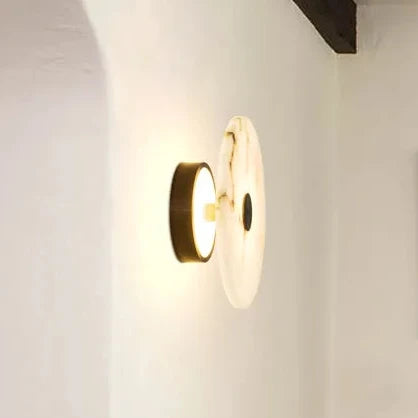 Rebecca Round Alabaster Wall Sconce