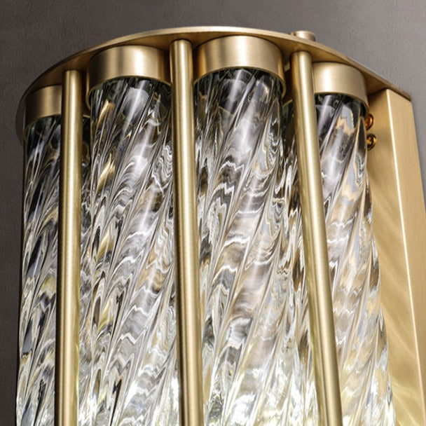 Hillston Spiral Glass Wall Lamp (D180mmx600mm)