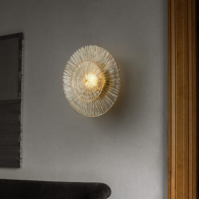 Ginevra Organic Round Glass Wall Lamp