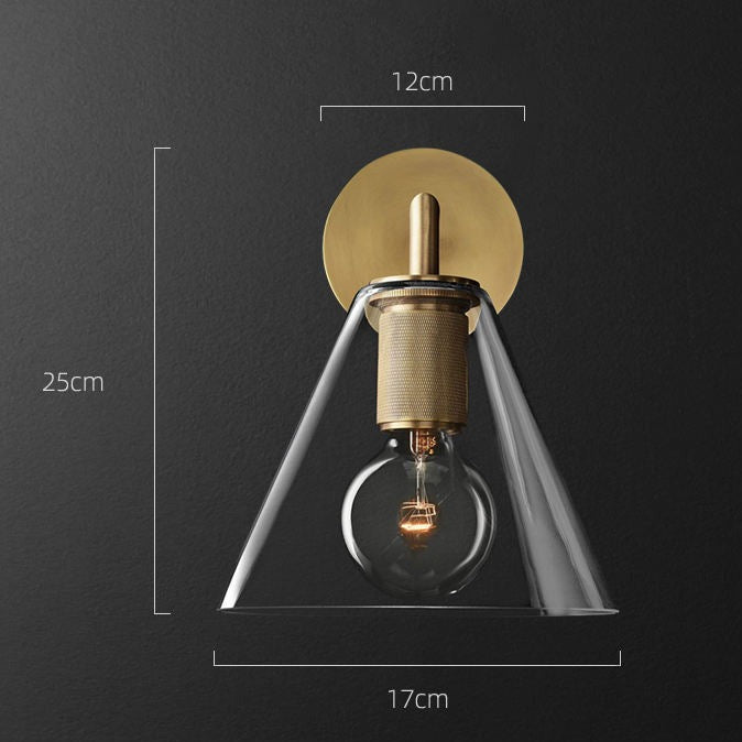 Yanick Clear Glass Cone Lamp Bronze only (Clearance)