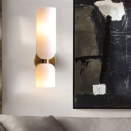 Talia Twin Wall Lamp with white glass