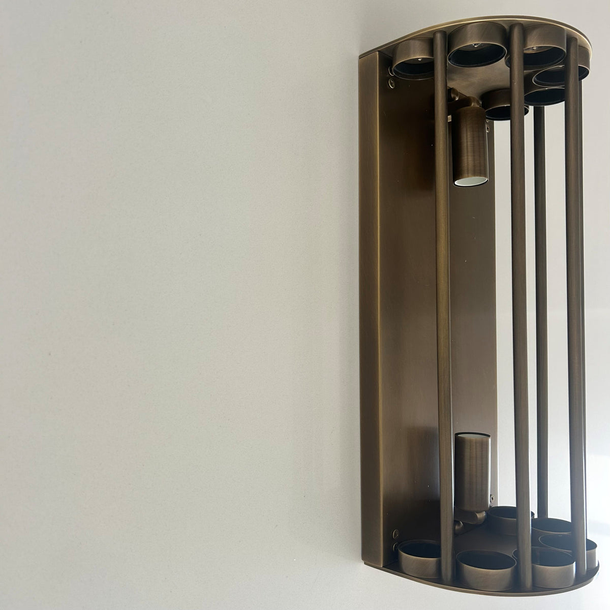 Hillston Spiral Glass Wall Lamp (D180mmx400mm) (Clearance Antique Aged  Brass)