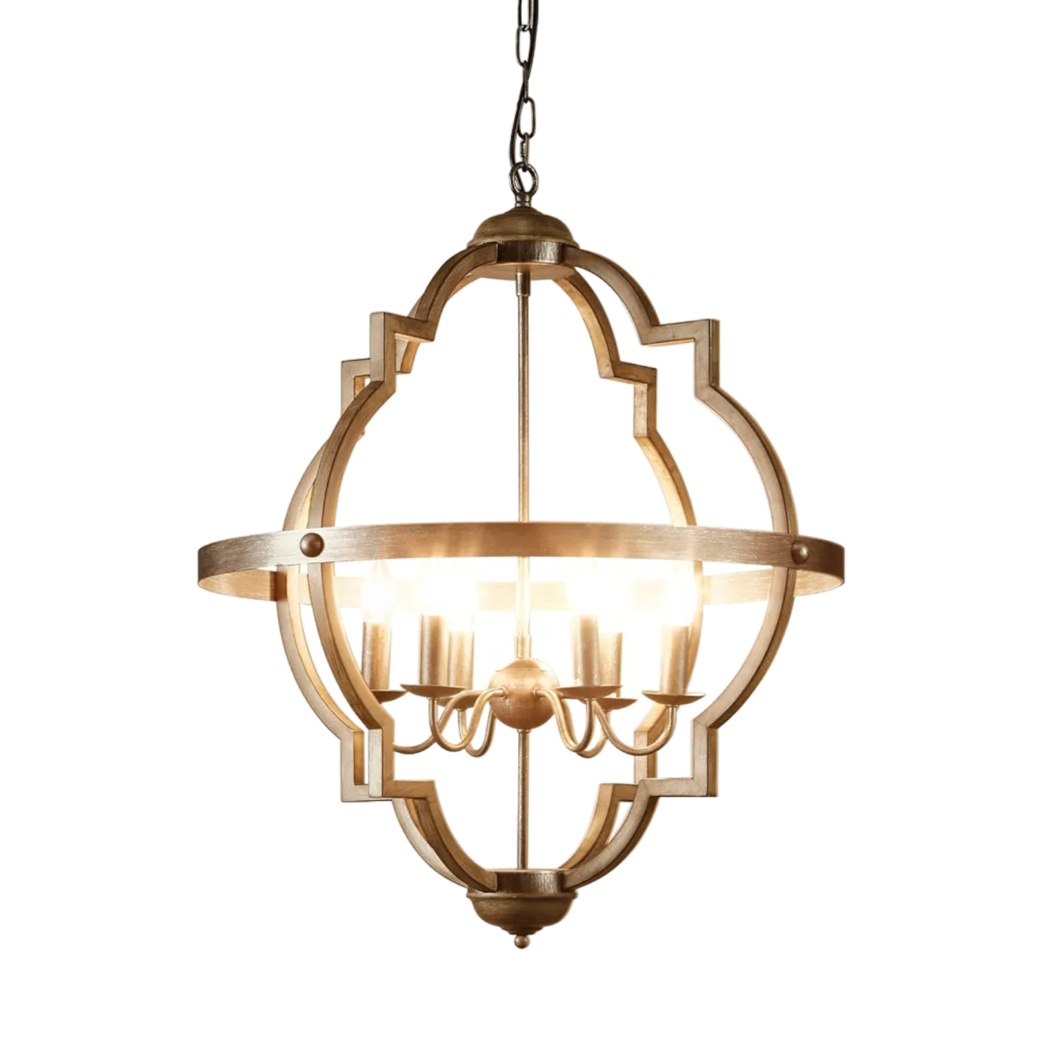Hyatt Ceiling Pendant Extra Large Rust Brown and Silver Black ELZR74304XL