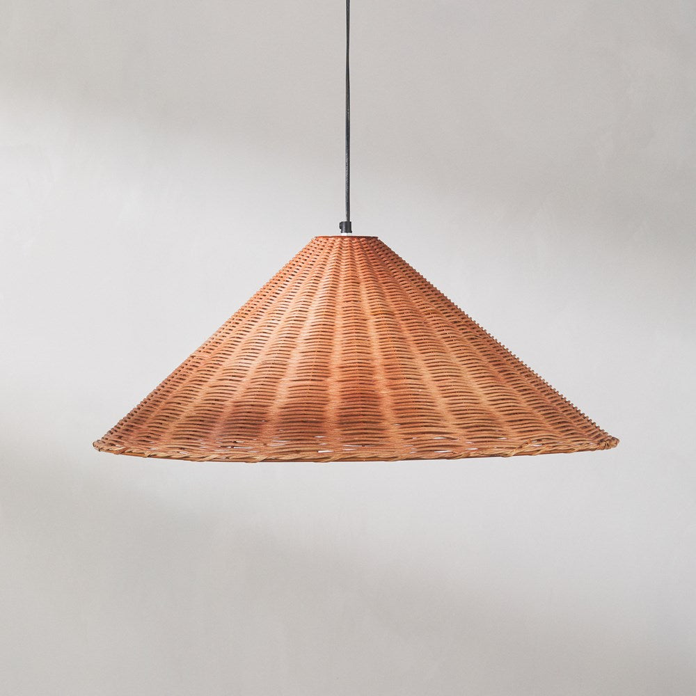 Livia Rattan Cone Lamp