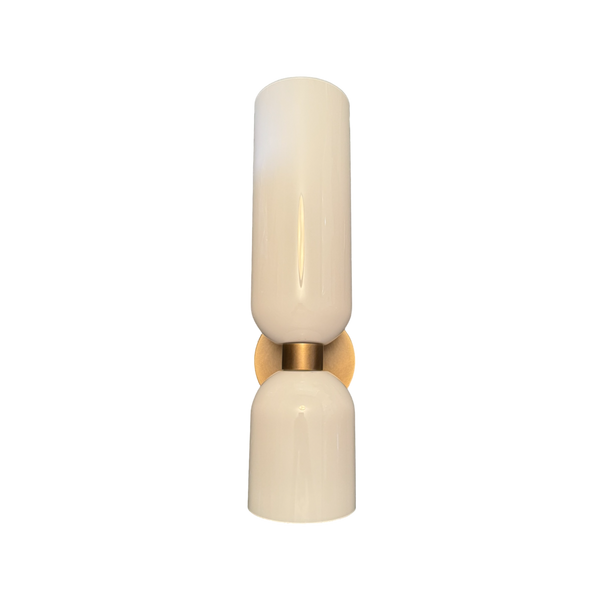 Talia Twin Wall Lamp with white glass