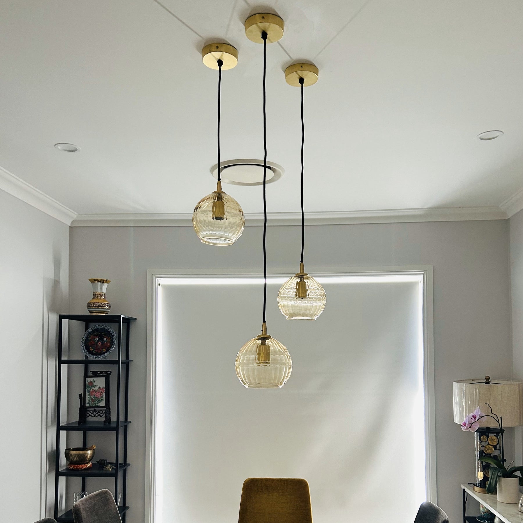 Alice Honeycomb Hand Cut Crystal Glass Pendant Lamp