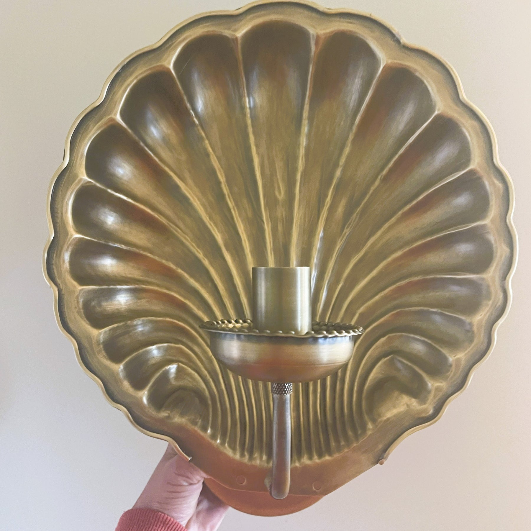 Antonia Round Shell Brass Sconce Wall Light