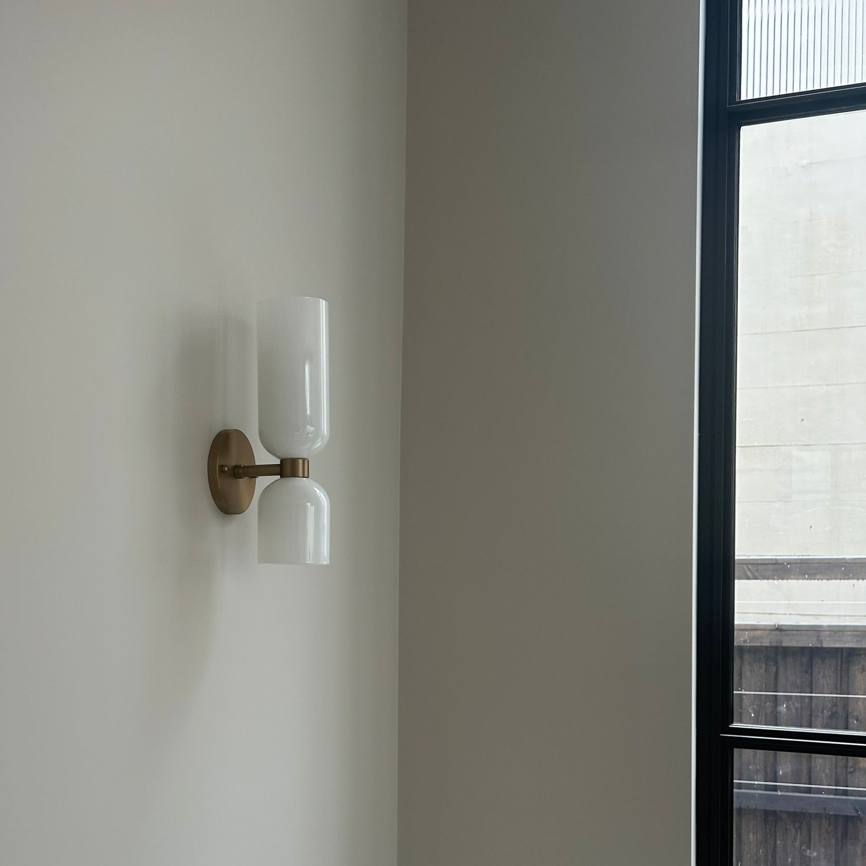 Talia Twin Wall Lamp with white glass