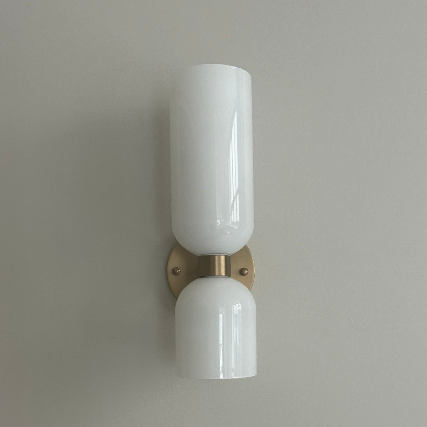 Talia Twin Wall Lamp with white glass