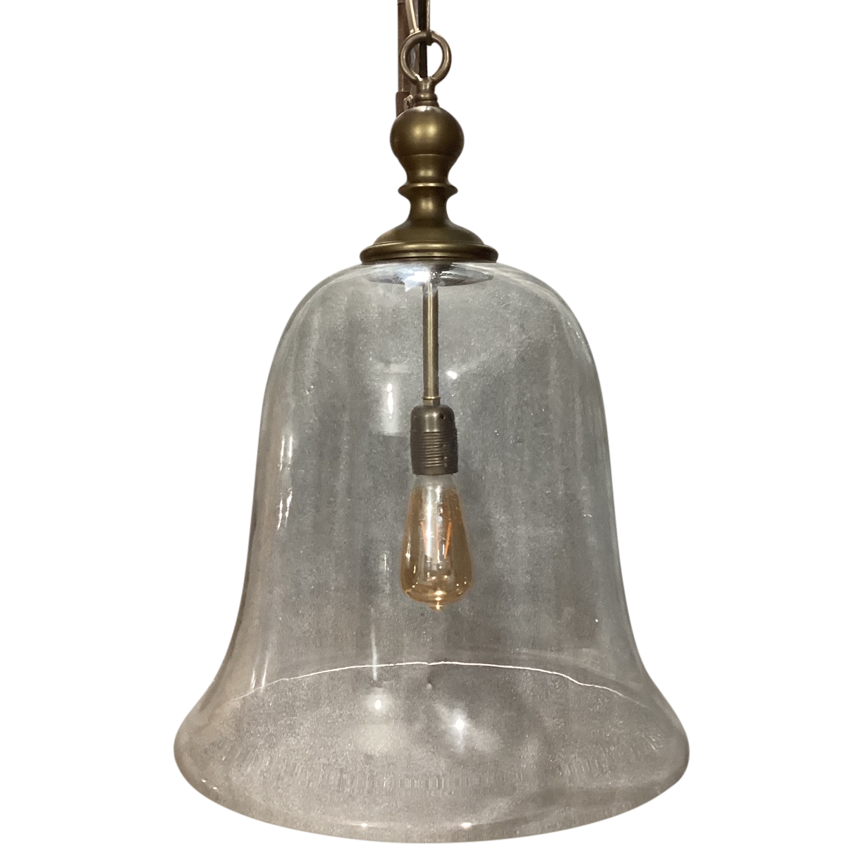McLaughlin Large Glass Bell shaped Pendant Lamp