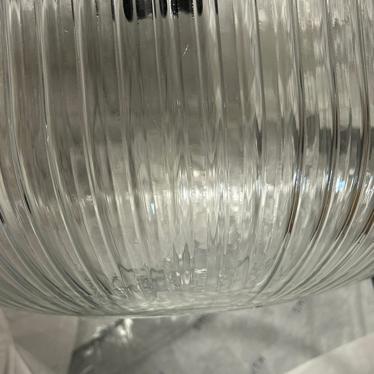 Ashter Hand-blown Lantern Pendant in Clear Glass