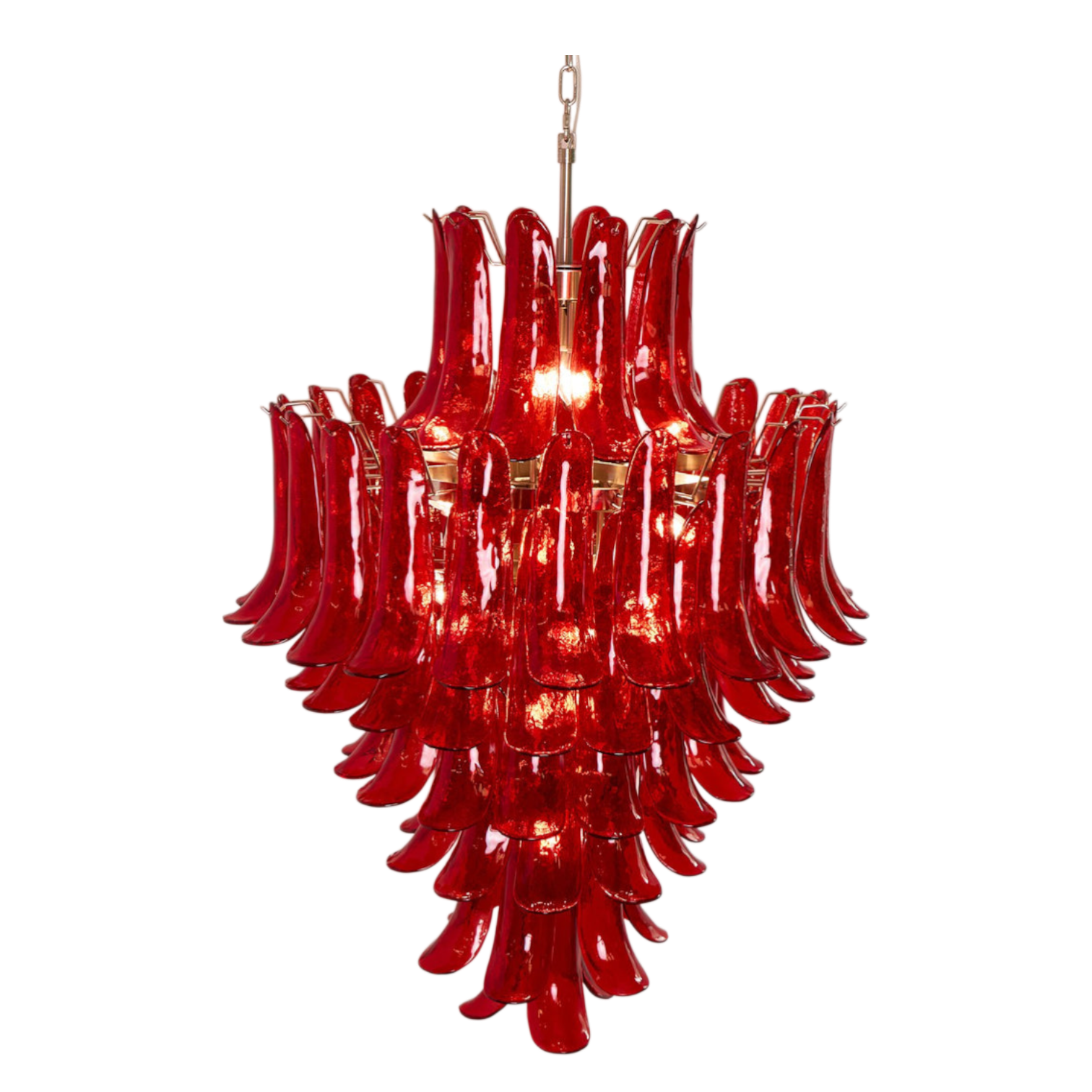 Illaria Murano Crimson Cascade Chandelier