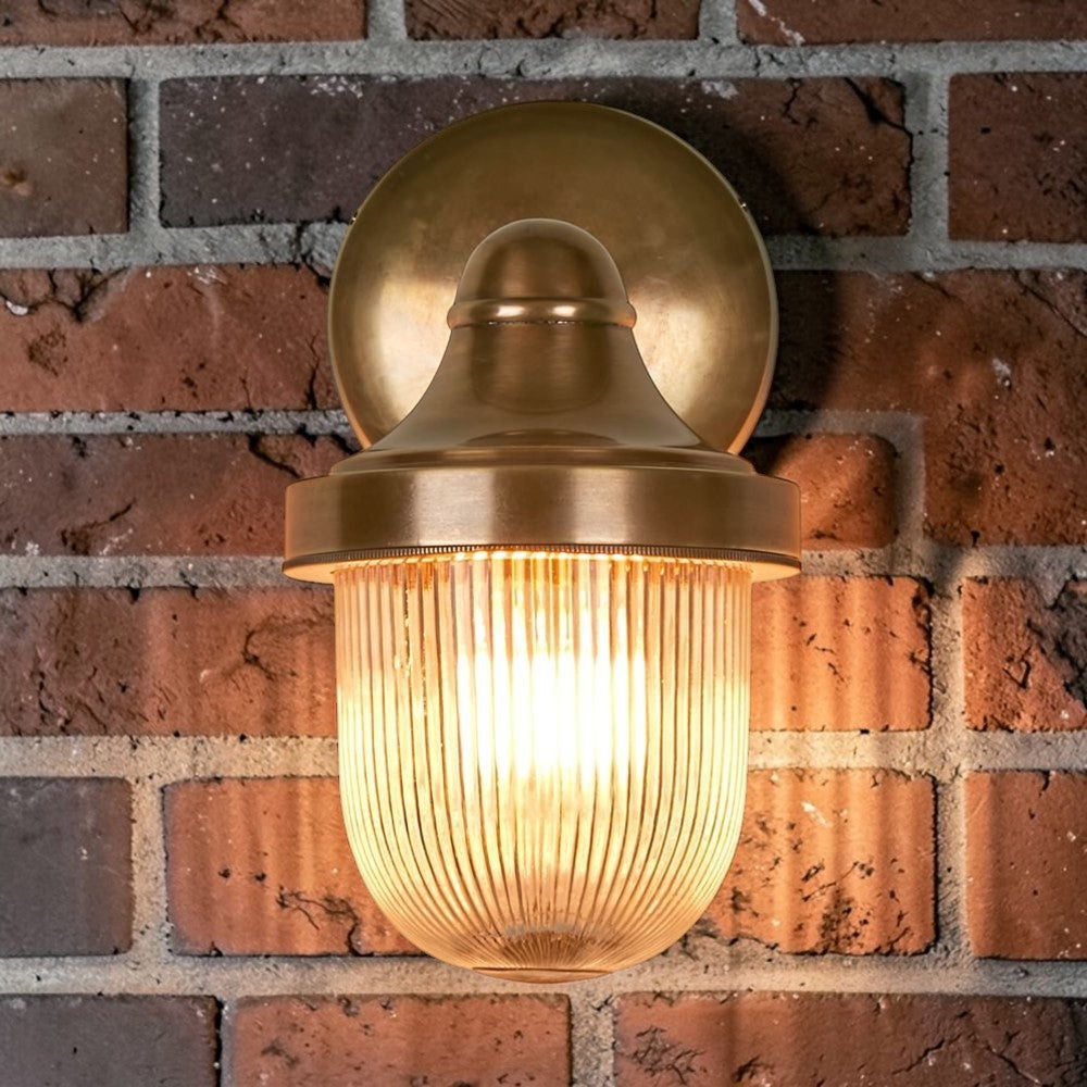 Jade Outdoor Wall Light Brass