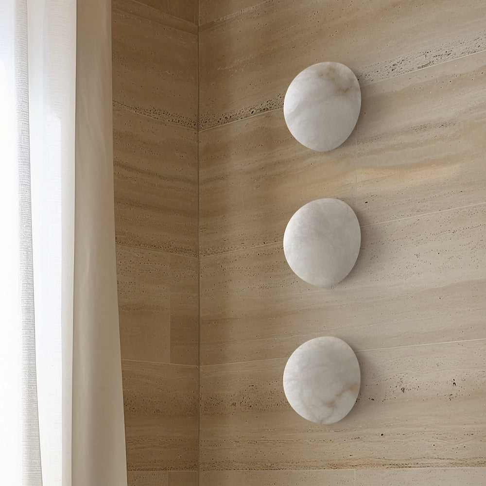 Jahna half-dome Alabaster Wall Lamp