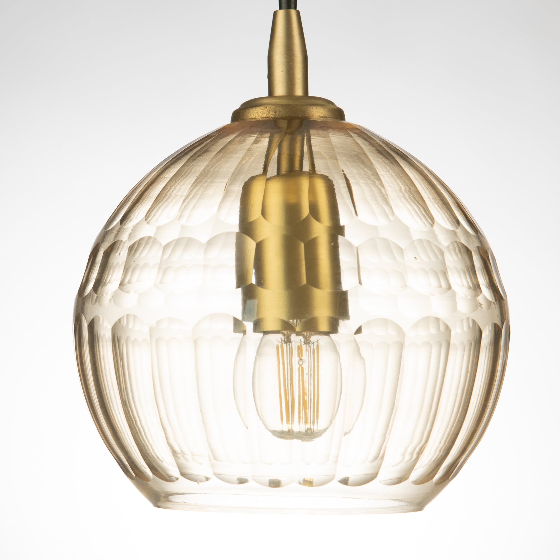 Alice Honeycomb Hand Cut Crystal Glass Pendant Lamp