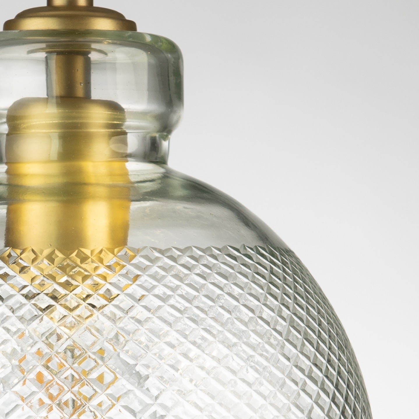Amelia Diamond Hand Cut Crystal Glass Pendant Lamp