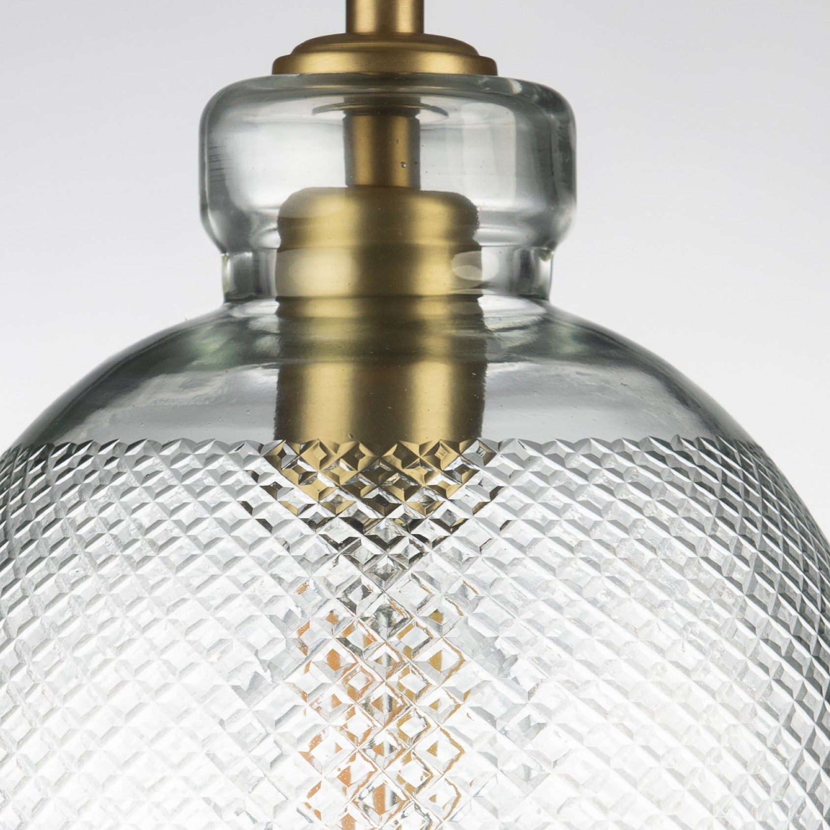 Amelia Diamond Hand Cut Crystal Glass Pendant Lamp
