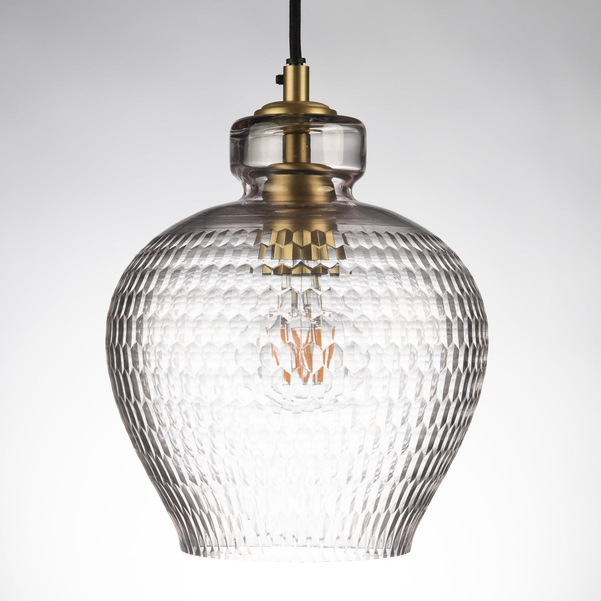 Fleur Rice Cut Crystal Glass Pendant Lamp