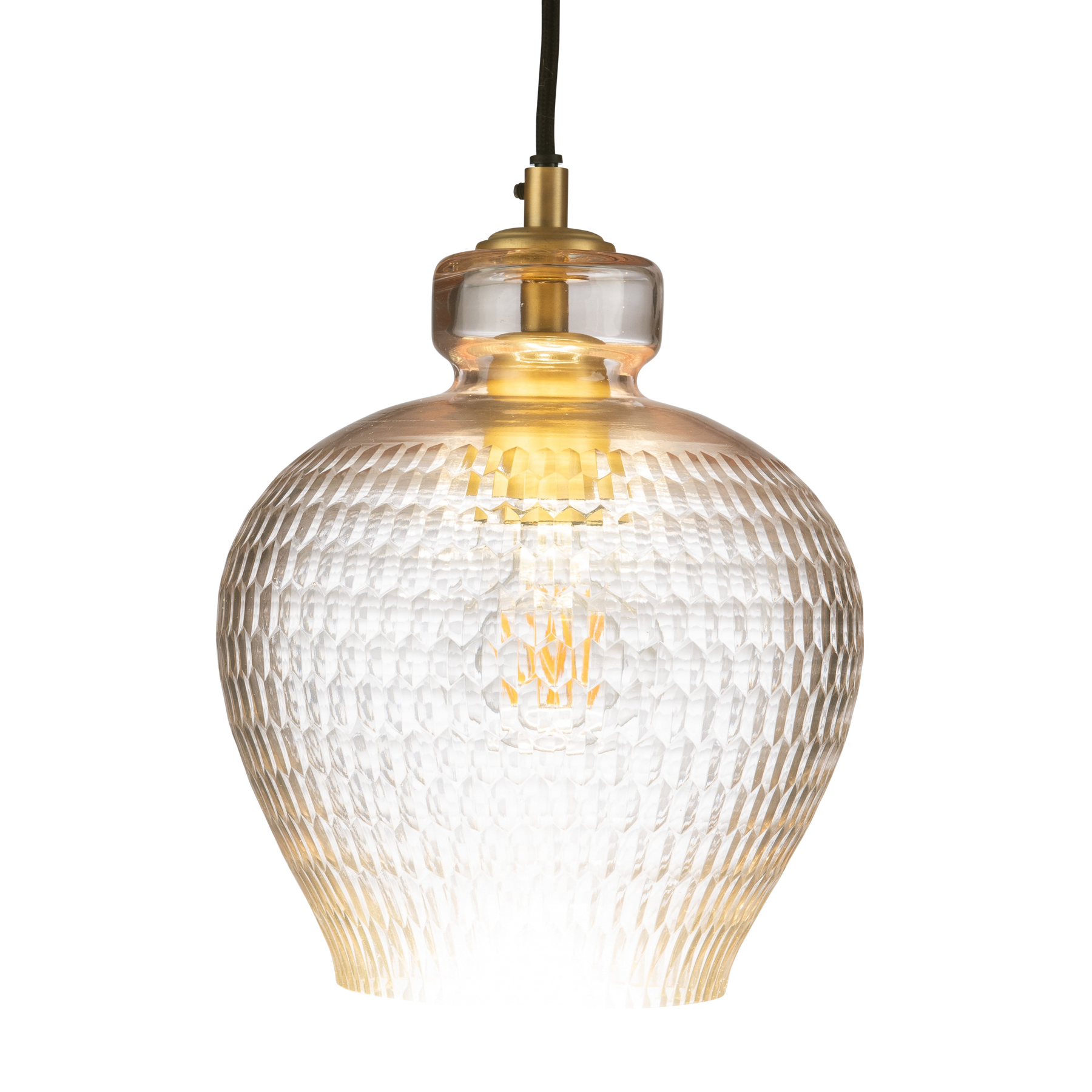 Fleur Rice Cut Crystal Glass Pendant Lamp