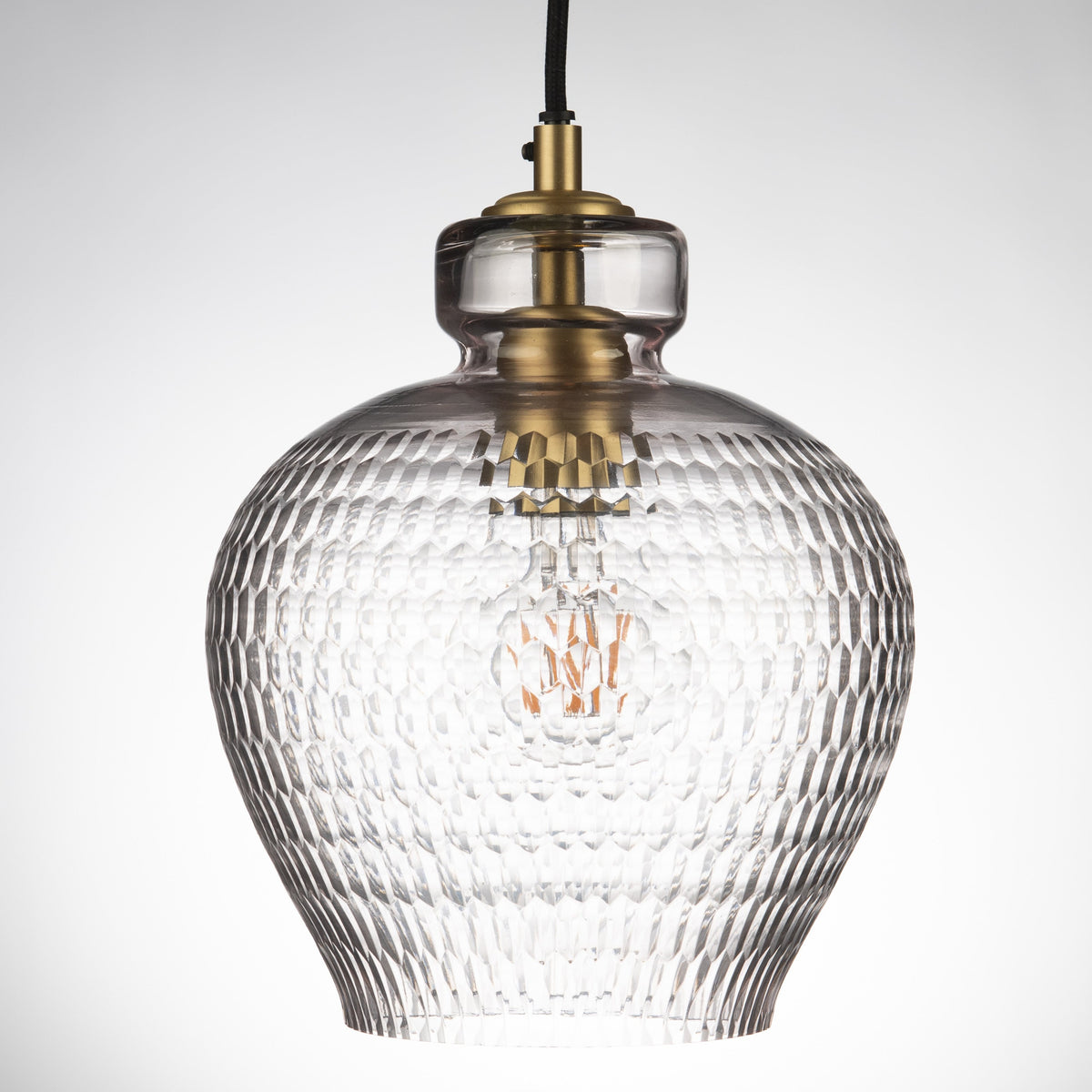 Fleur Rice Cut Crystal Glass Pendant Lamp