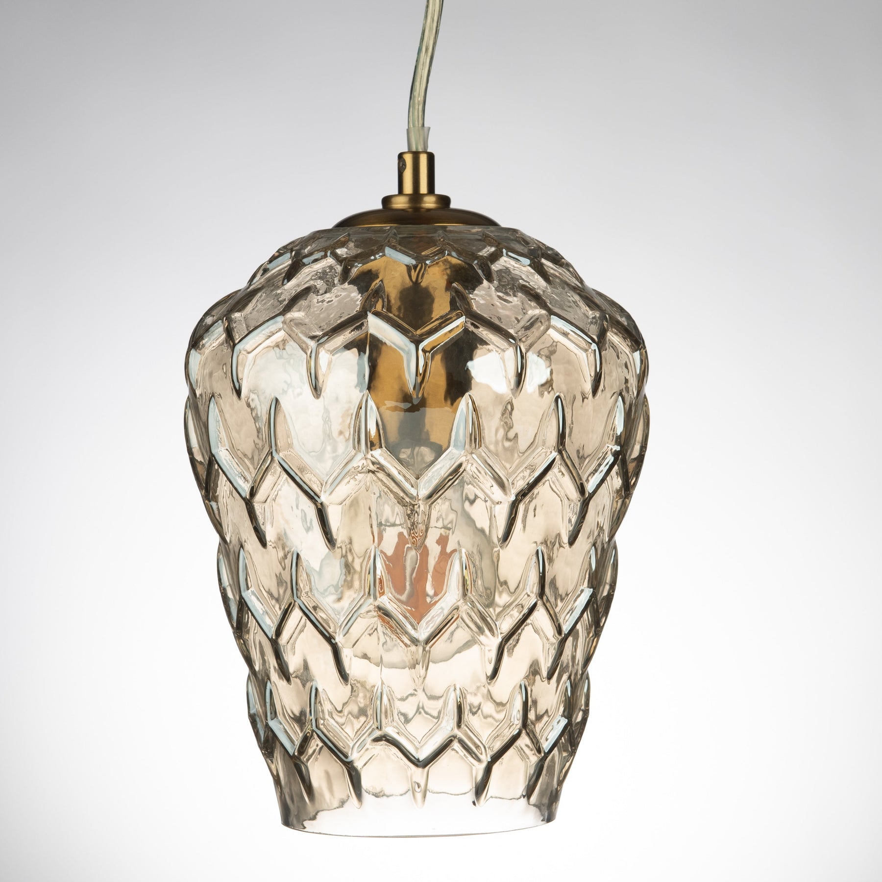 Baranya Hand-blown Champagne Crystal Glass Pendant Lamp