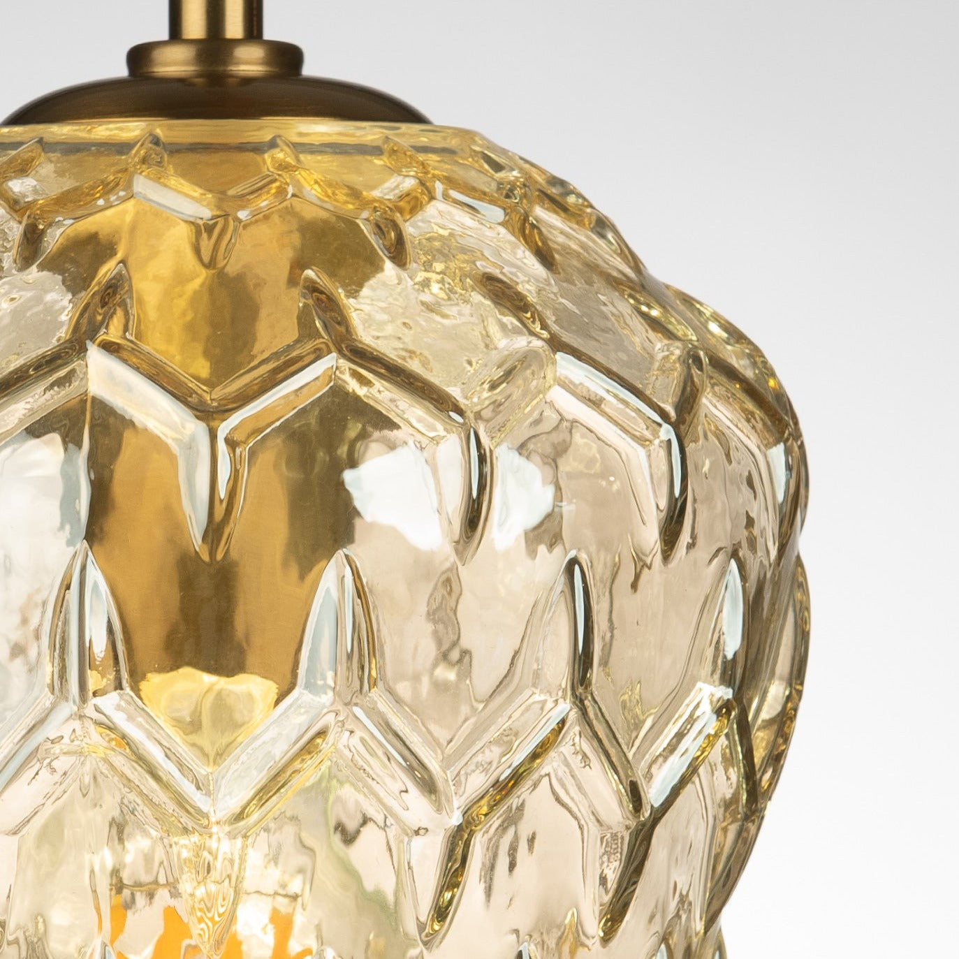 Baranya Hand-blown Champagne Crystal Glass Pendant Lamp