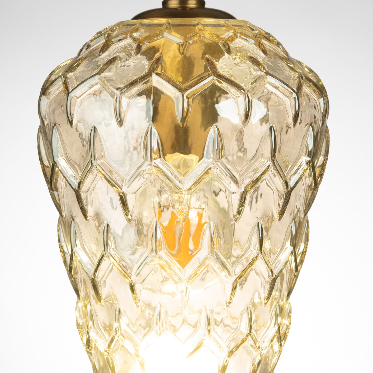 Baranya Hand-blown Champagne Crystal Glass Pendant Lamp