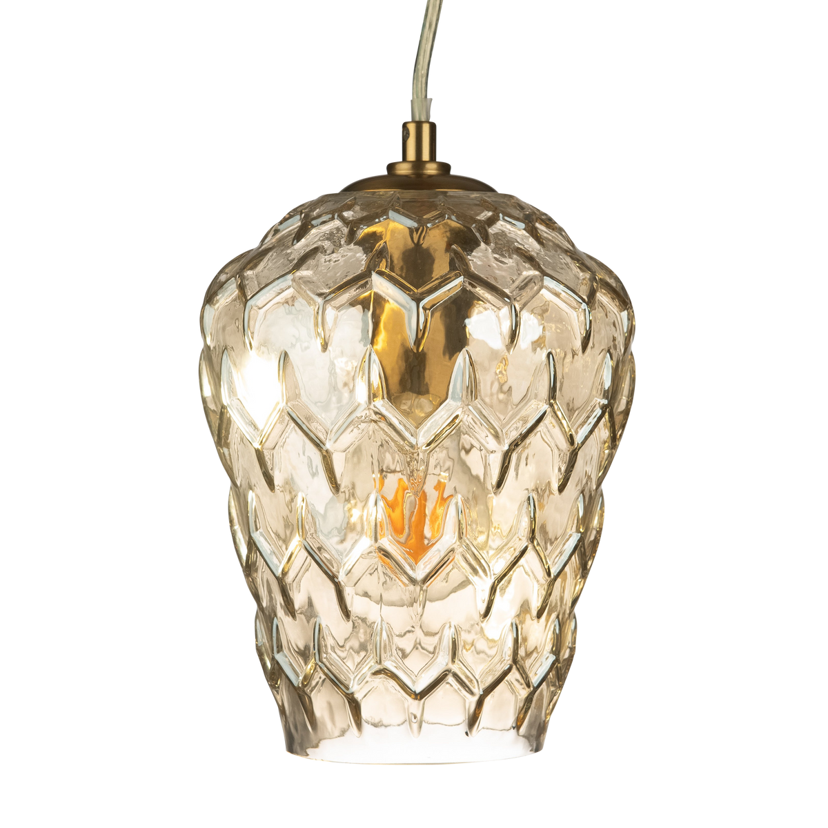 Baranya Hand-blown Champagne Crystal Glass Pendant Lamp
