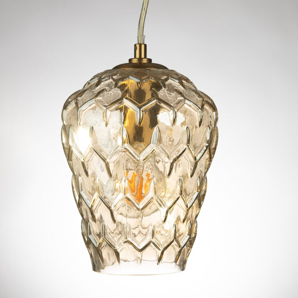 Baranya Hand-blown Champagne Crystal Glass Pendant Lamp