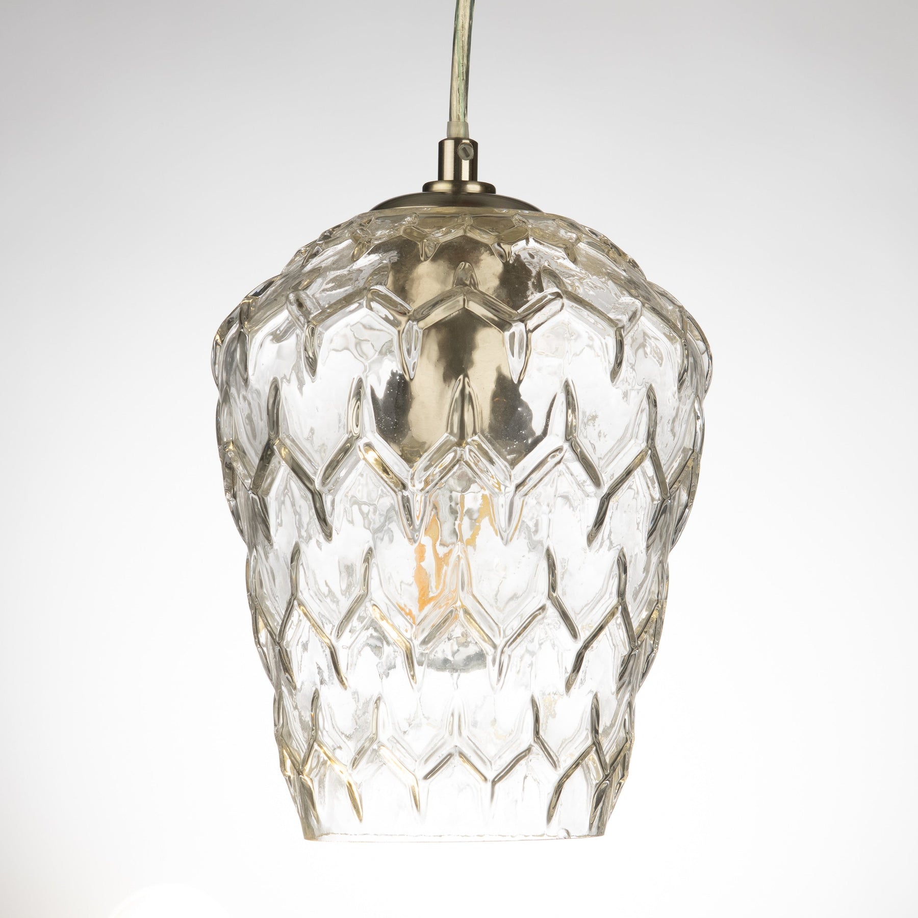 Baranya Hand-blown Crystal Clear Glass Pendant Lamp