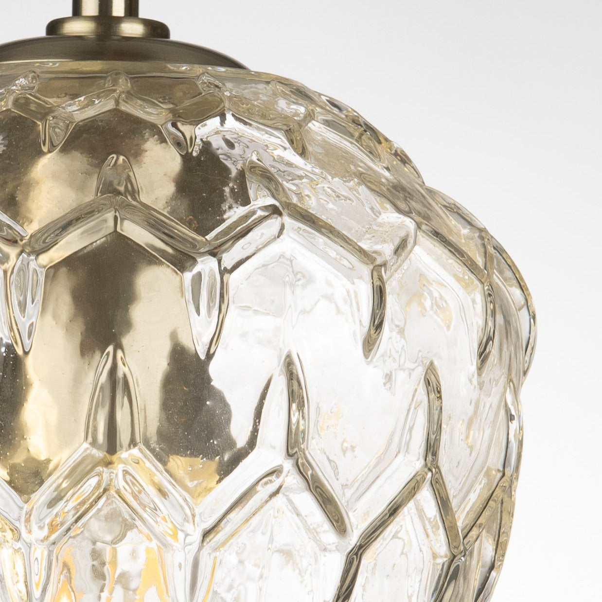 Baranya Hand-blown Crystal Clear Glass Pendant Lamp