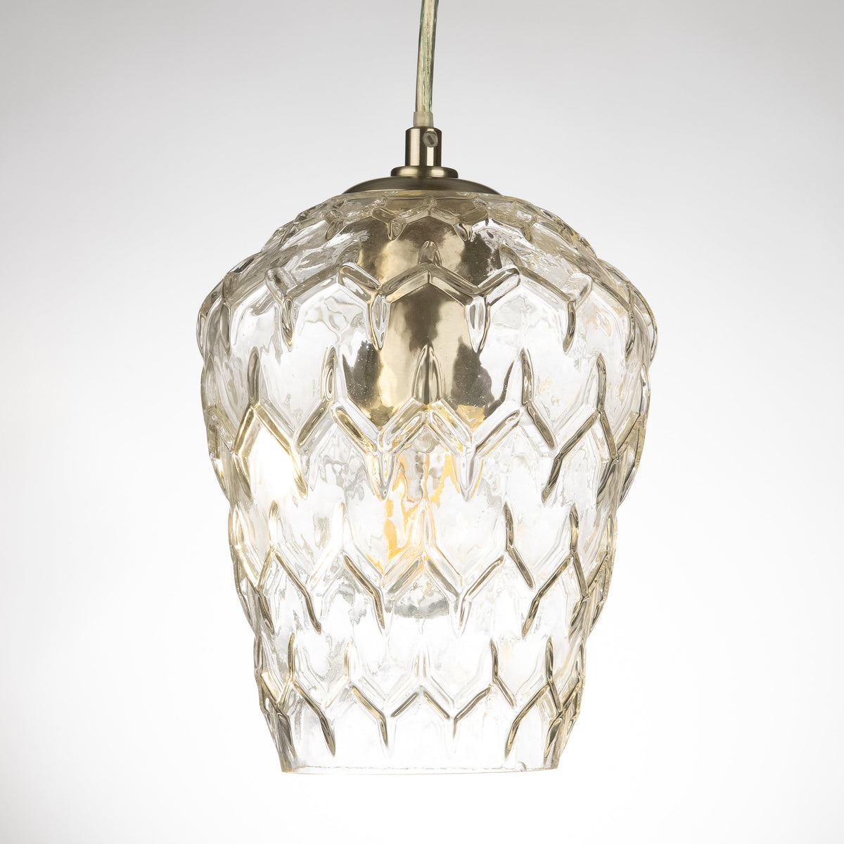 Baranya Hand-blown Crystal Clear Glass Pendant Lamp