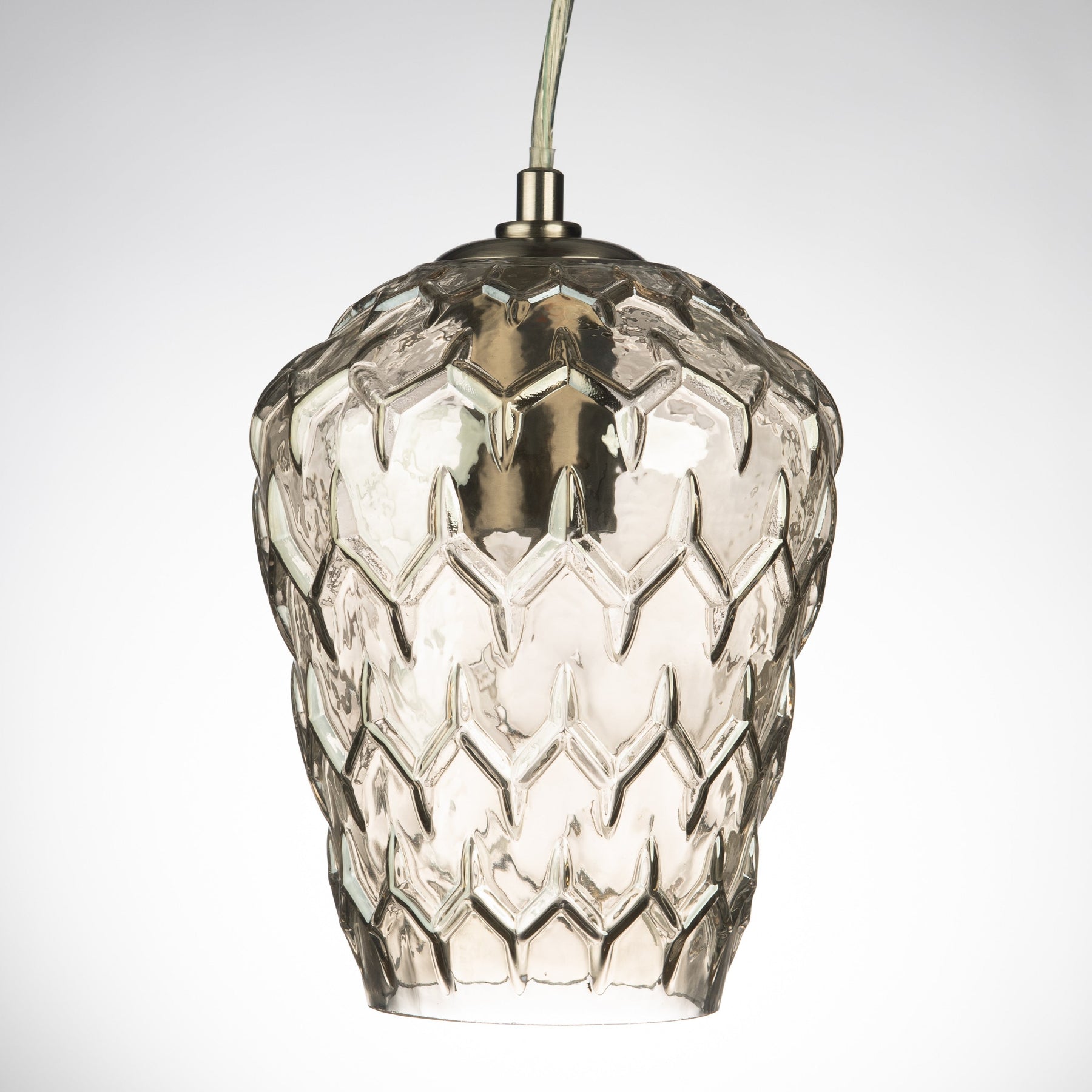Baranya Hand-blown Crystal Clear Glass Pendant Lamp