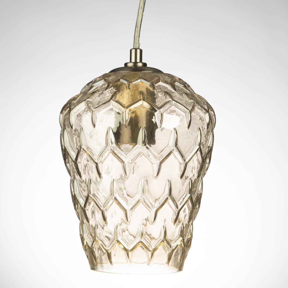 Baranya Hand-blown Crystal Clear Glass Pendant Lamp