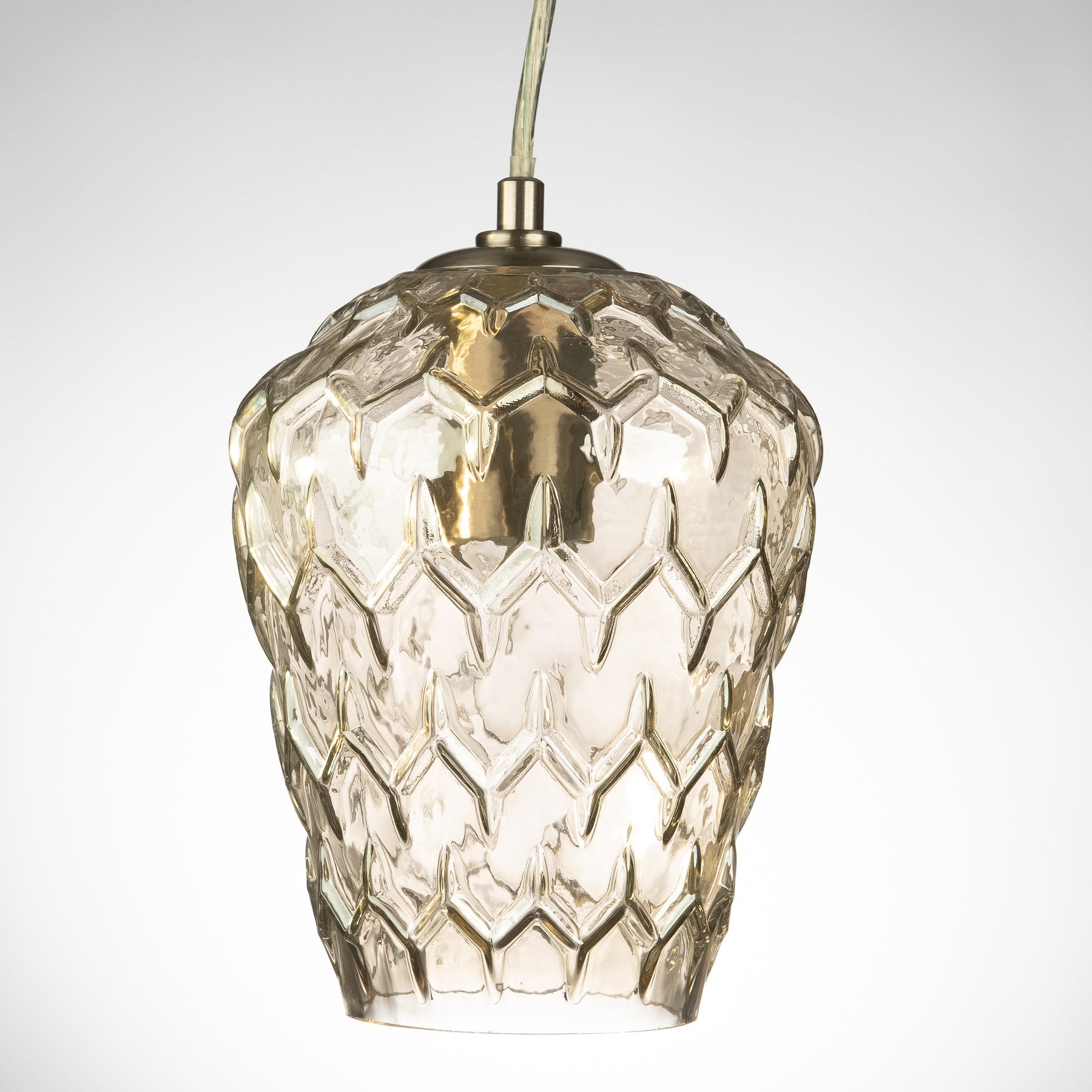 Baranya Hand-blown Crystal Clear Glass Pendant Lamp