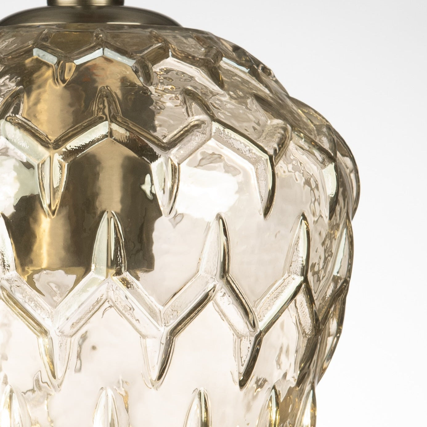 Baranya Hand-blown Crystal Clear Glass Pendant Lamp
