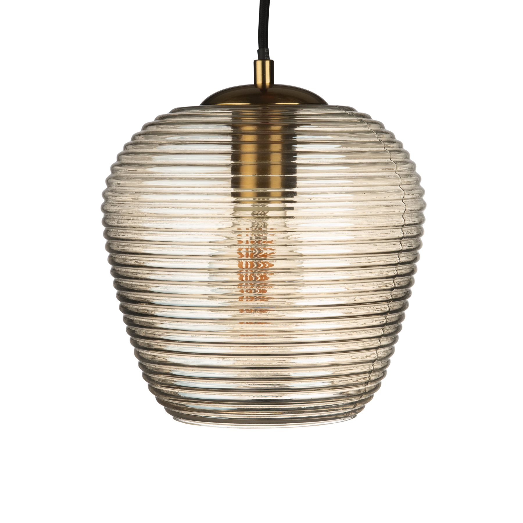 Rippe Rippled Pendant in Champagne  Glass