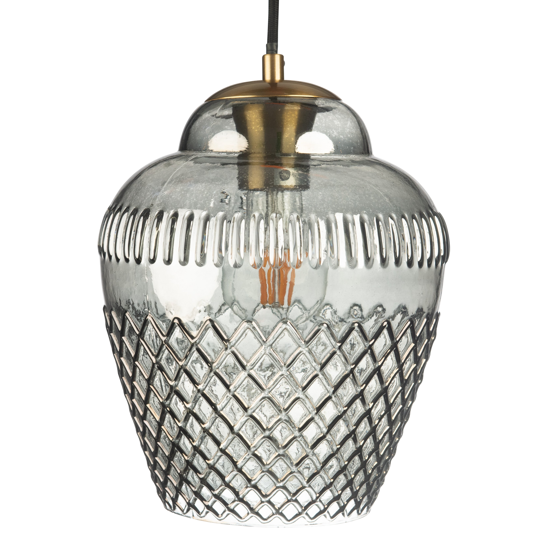 Zarz Crystal Smoke Glass Pendant Lamp