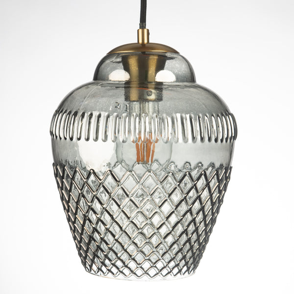 Zarz Crystal Smoke Glass Pendant Lamp