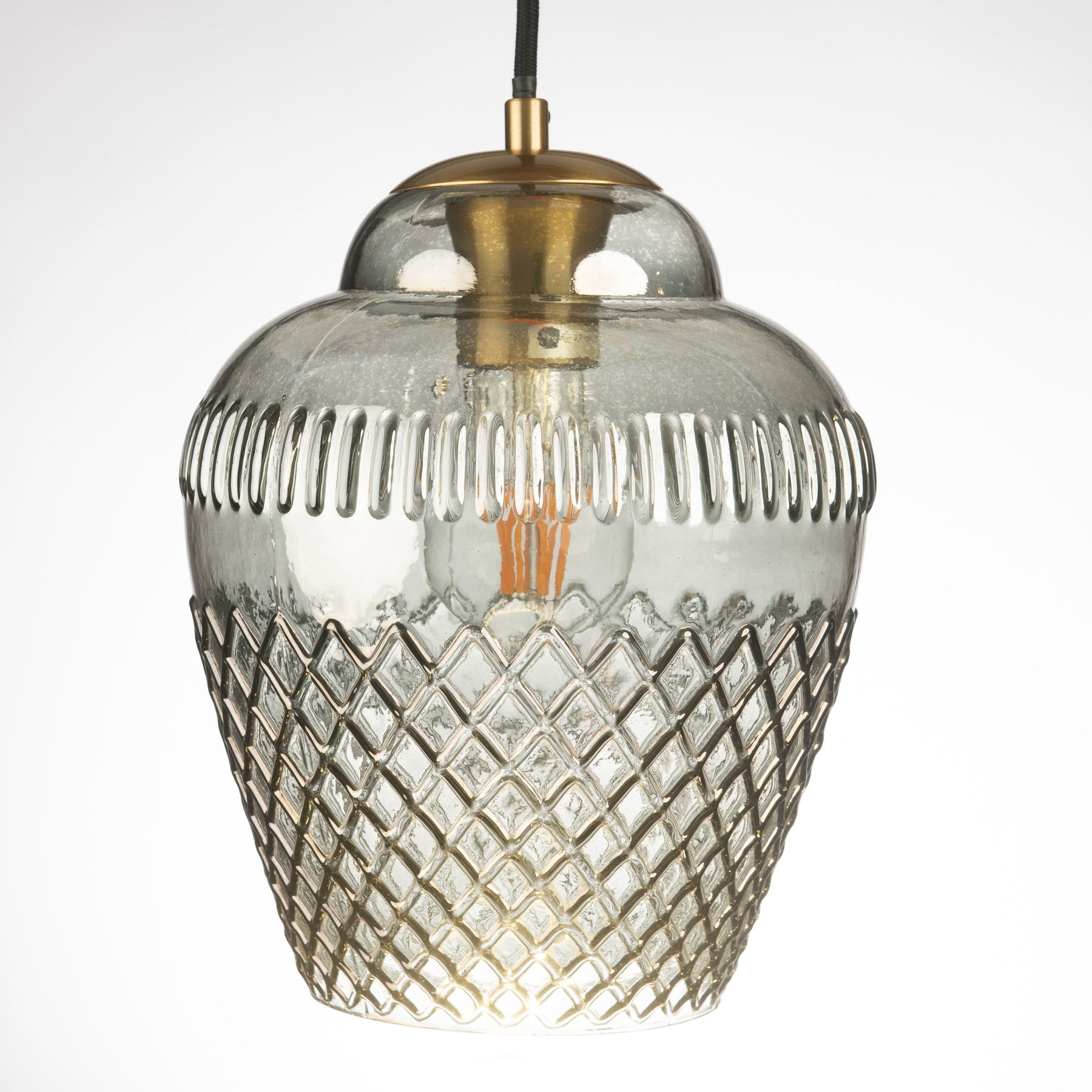 Zarz Crystal Smoke Glass Pendant Lamp