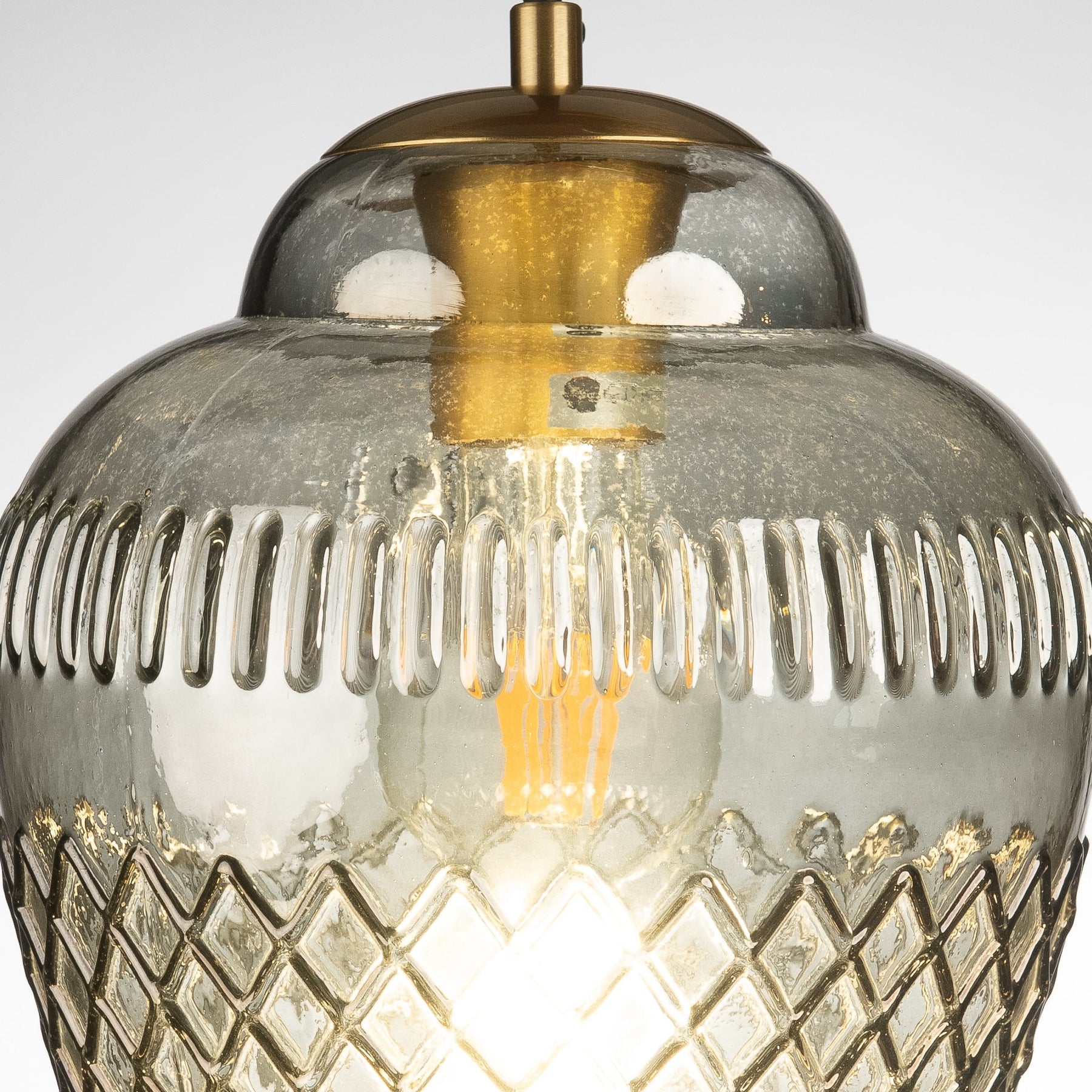 Zarz Crystal Smoke Glass Pendant Lamp