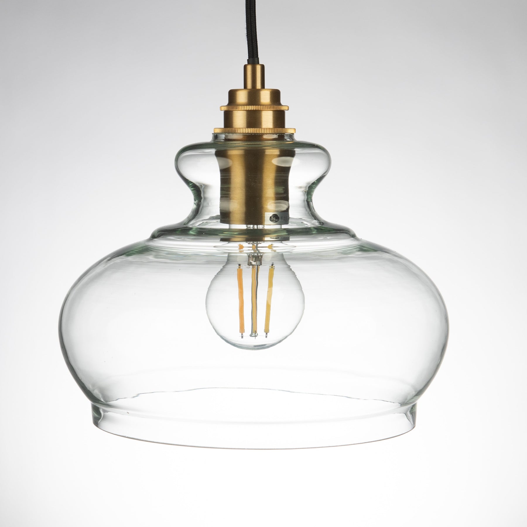 Montauk Hand-blown Pendant in Clear Glass