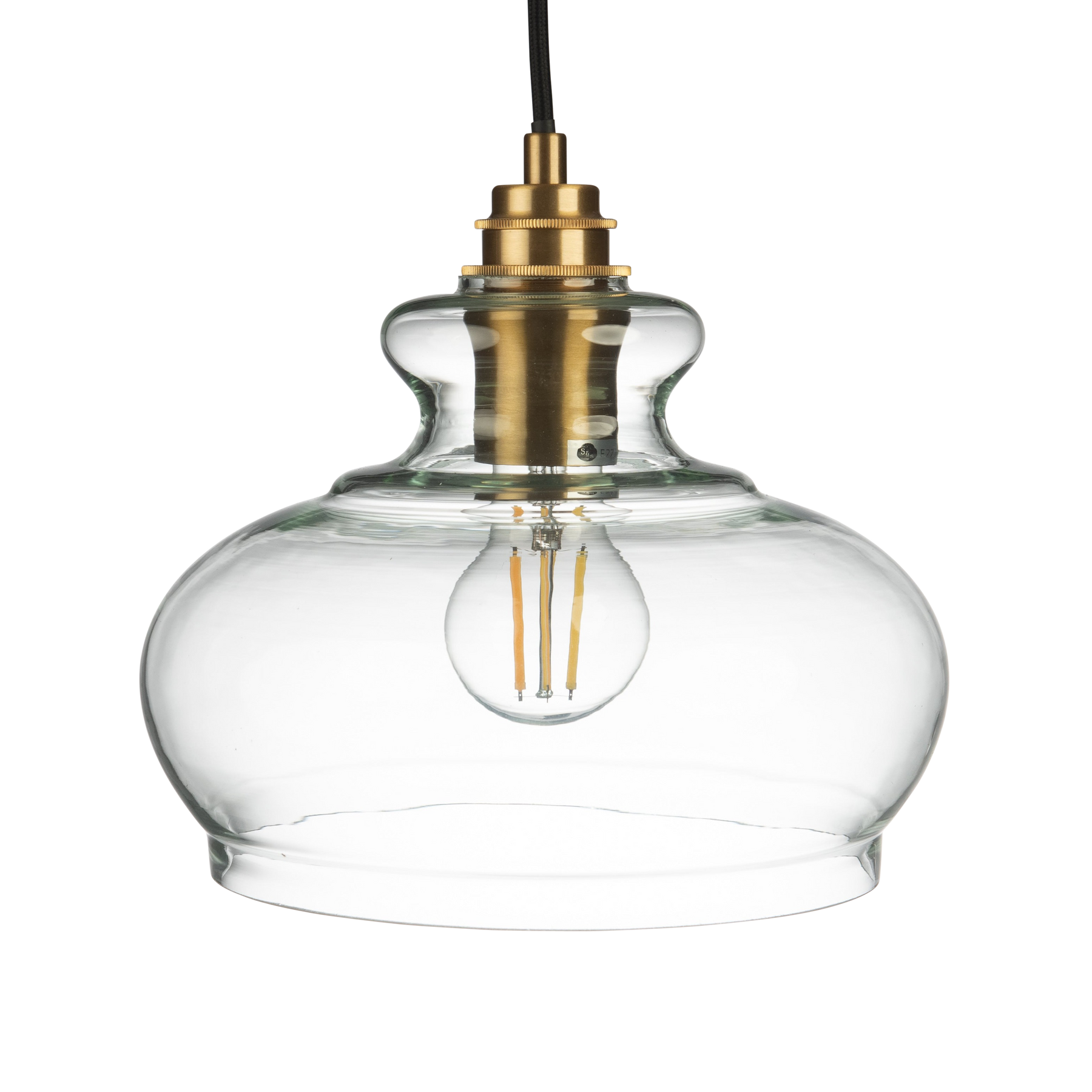 Montauk Hand-blown Pendant in Clear Glass
